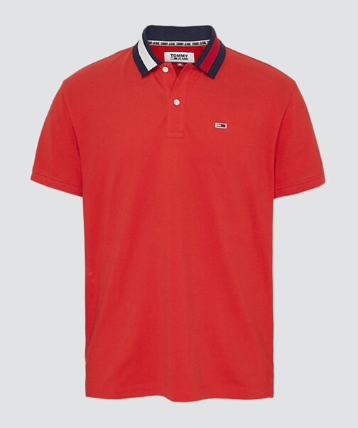 Polo Tommy Jeans rouge