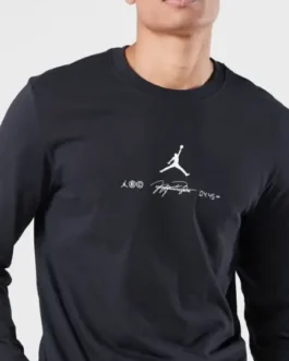 Nike – T-shirt manches longues Noir