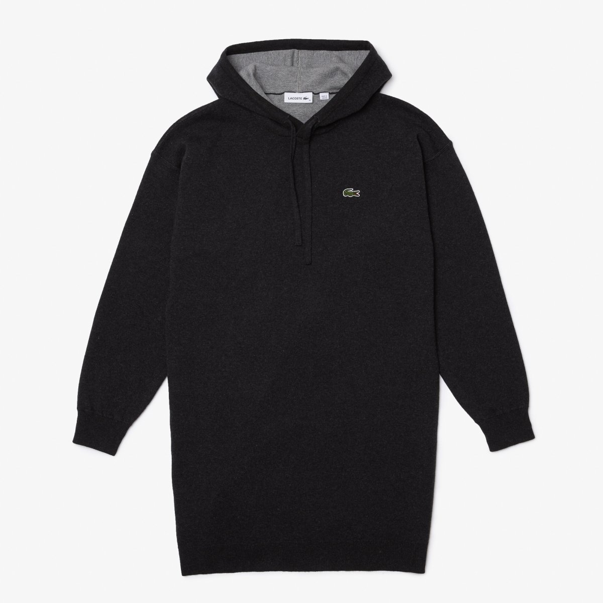 Lacoste - Robe pull en maille Anthracite chiné